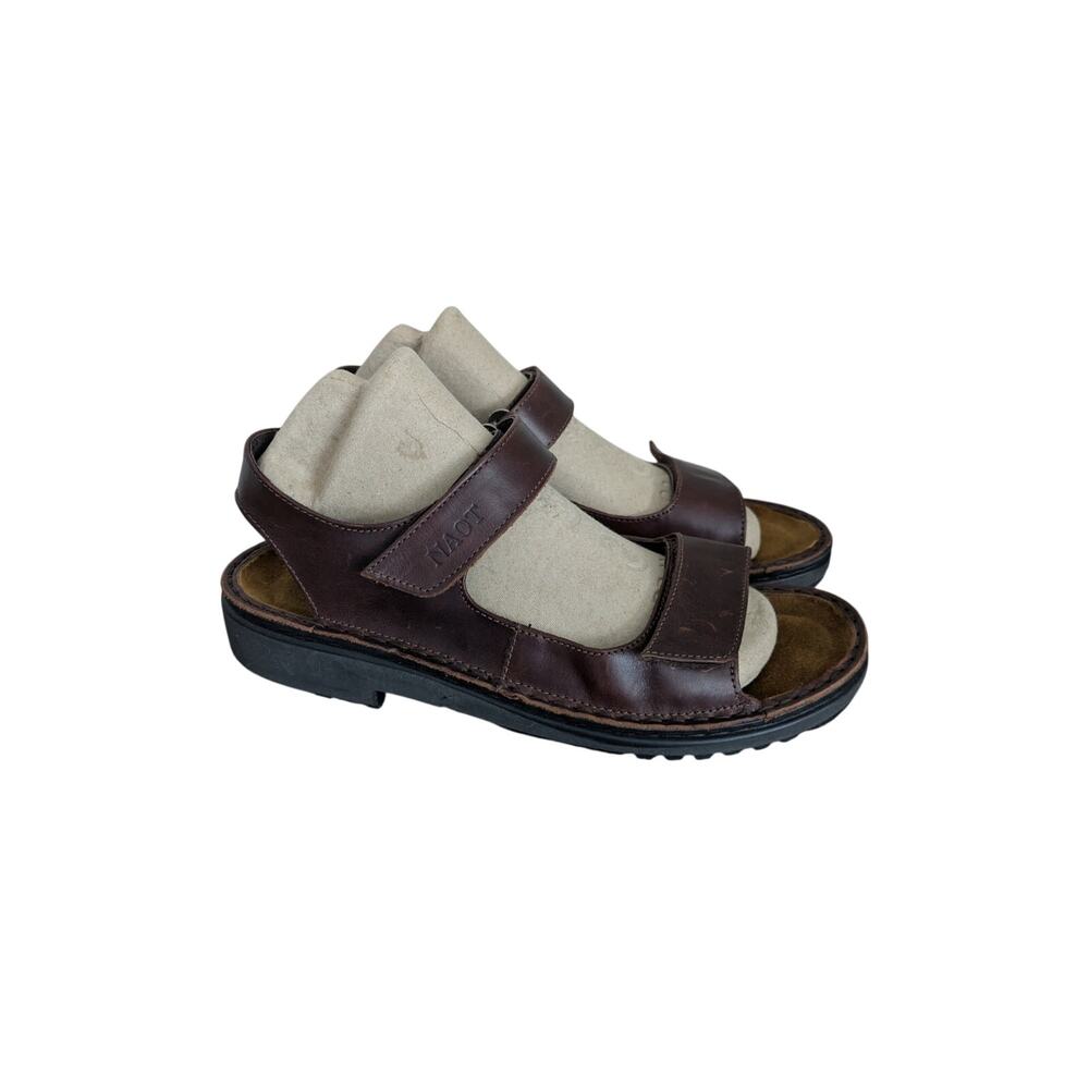 Naot Karenna Sandals Womens 7-7.5US EU38 Brown Leather Boho Lagenlook Podiatric